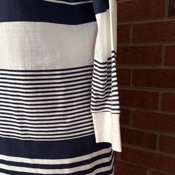 Lilly Pulitzer Navy & White Marlowe Coconut Stripe Pima Cotton Tee Shirt Dress - Picture 3 of 8